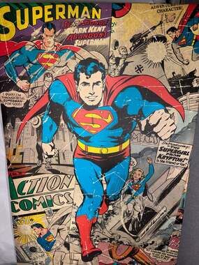 DC Comics Superman Action Comics Collage Canvas Wall Art